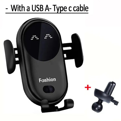 30W Auto-Clamp Infrared Wireless Car Charger | Fast Charging Mount for iPhone & Samsung