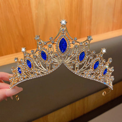 1 Large Crown Fashionable Temperament Crown Headband Sweet Wind Hair Accessory Suitable for Performances and Birthdays