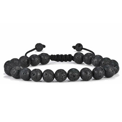 3 Style 8Mm Natural Tiger Eyes Lava Rock Protection HANDMADE Bracelet Men'S Gift