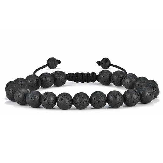 3 Style 8Mm Natural Tiger Eyes Lava Rock Protection HANDMADE Bracelet Men'S Gift