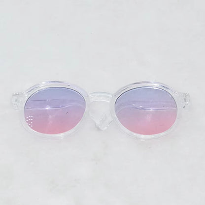 Labubu 6.5Cm Transparent Plastic Glasses for 1/8 1/6 1/3 1/4 BJD for Labubu MSD Plush for EXO Doll Sunglasses