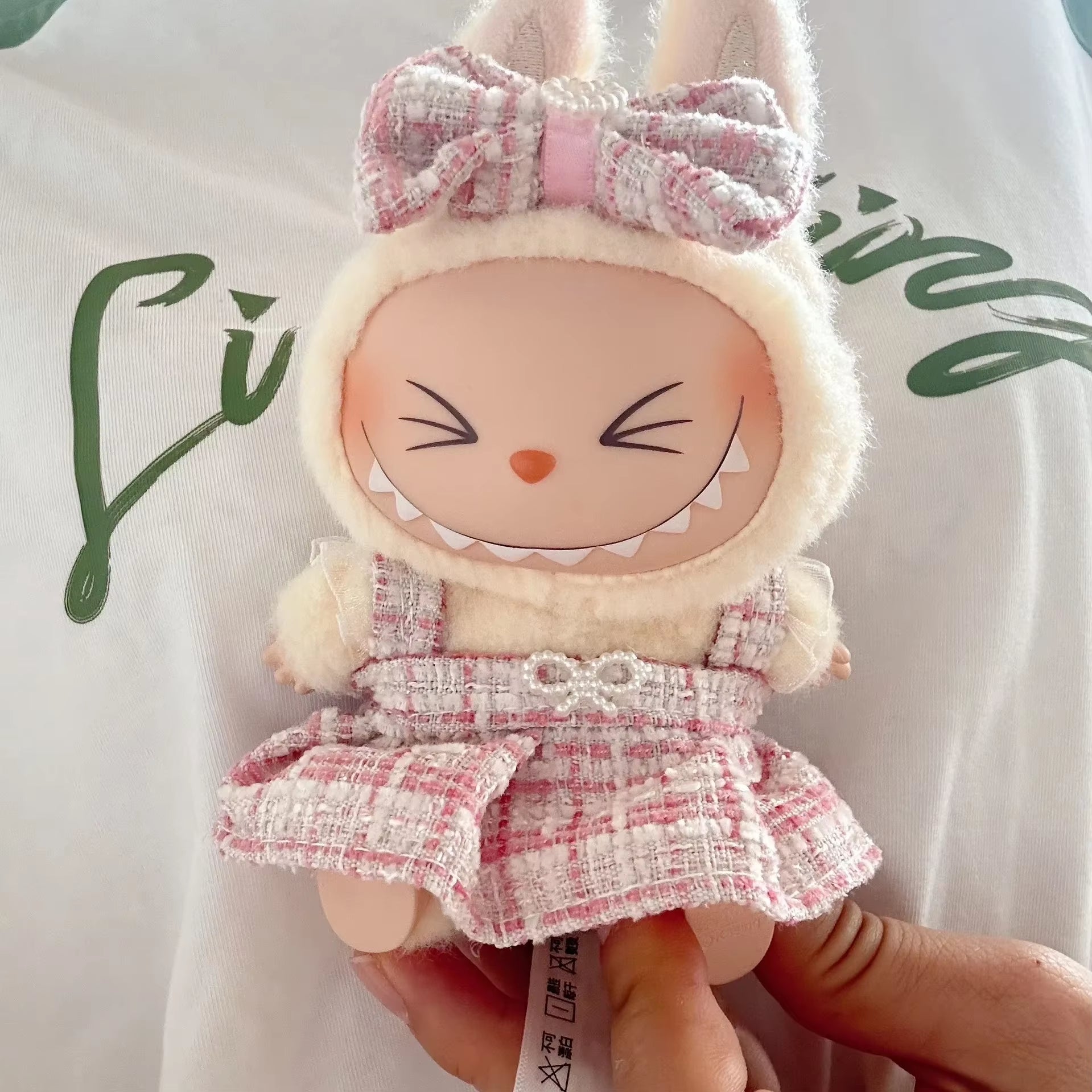 17Cm Mini Plush Doll'S Clothes Outfit Accessories for Korea Kpop Exo Labubu Idol Suit Clothing Gift，Only Clothes and No Dolls