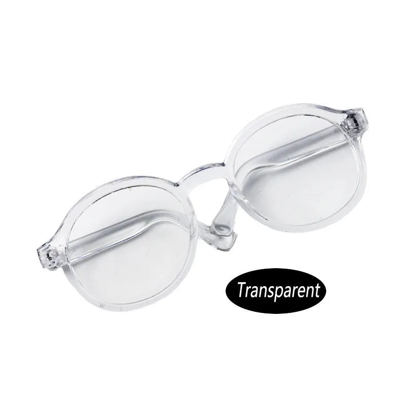 6.5Cm 9Cm Transparent Plastic Glasses for 1/8 1/6 1/3 1/4 BJD for Labubu MSD SD Plush for EXO Doll Sunglasses