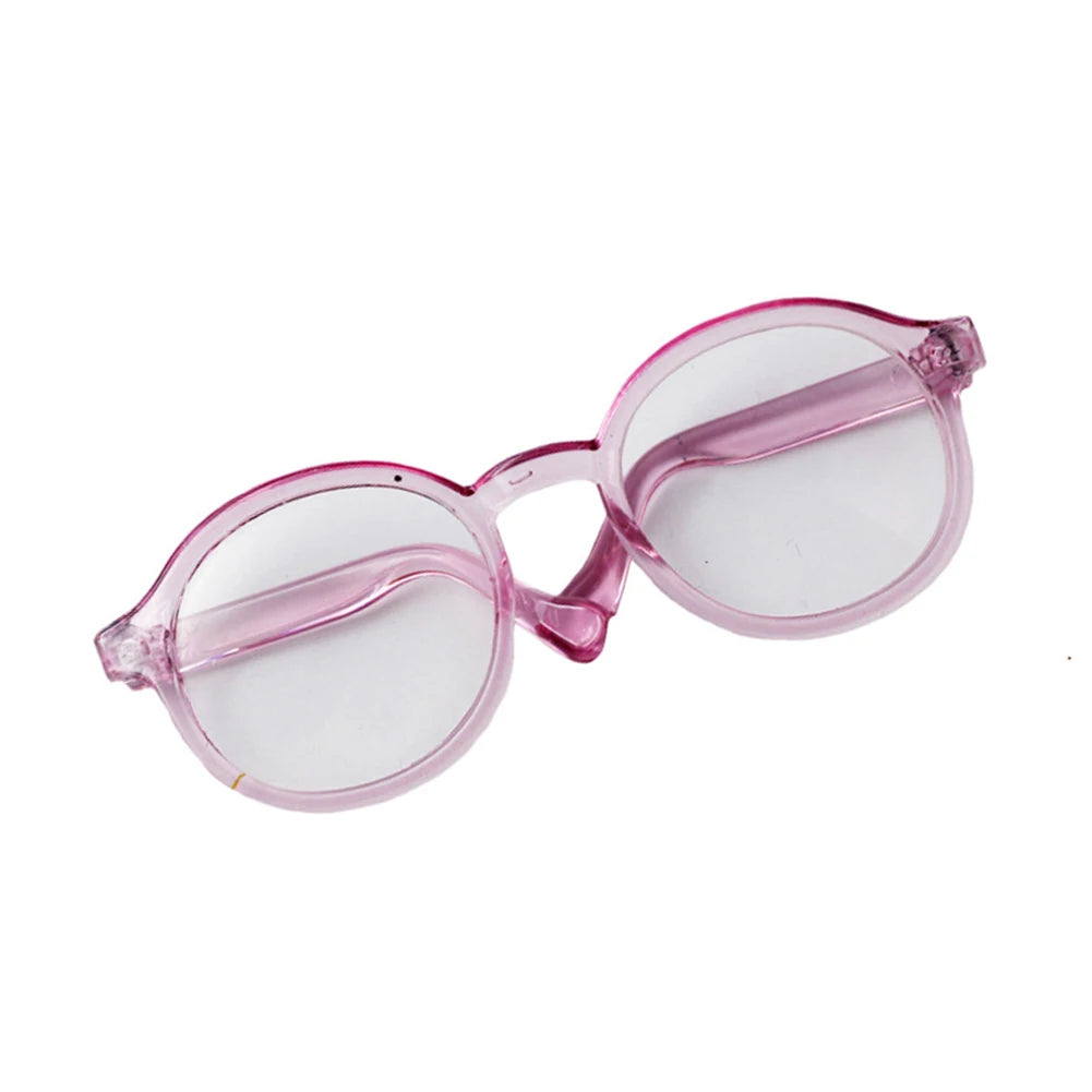 6.5Cm Transparent Plastic Glasses for 1/8 1/6 1/3 1/4 BJD for Labubu MSD SD Plush for EXO Doll Sunglasses