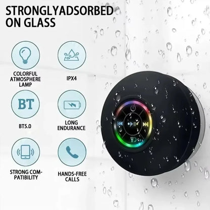 AquaPOP LED Shower Speaker | Waterproof Bluetooth Speaker with Suction Cup