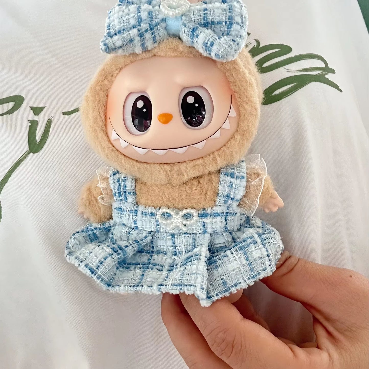 17Cm Mini Plush Doll'S Clothes Outfit Accessories for Korea Kpop Exo Labubu Idol Suit Clothing Gift，Only Clothes and No Dolls