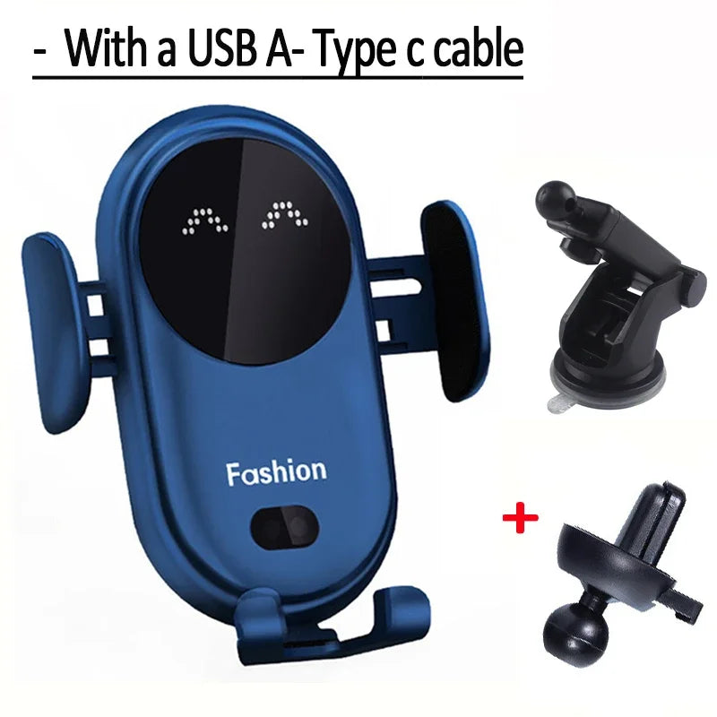 30W Auto-Clamp Infrared Wireless Car Charger | Fast Charging Mount for iPhone & Samsung
