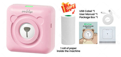 7 Colors Peripage A6 304DPI Mini Photo Printer Notes Sticker Label Printing Machine Bluetooth Portable Wireless Printer Marker